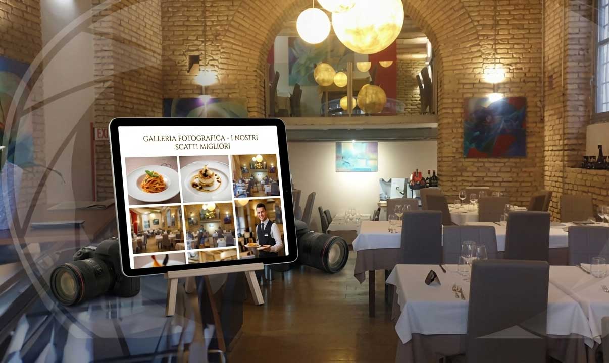Interno del Ristorante di Angelo alla Cupola con elemento decorativo generato tramite IA  (Google Gemini)